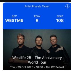 westlife tickets