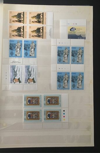1970-1990s Ireland Used and Mint in Blue 32 page 16 leave Stamp Stockbook