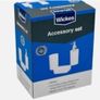 x3 Bundle - Brand New Wickes Accessory Set - Soap Dispenser, Soap Dish, Tumbler - Colour - White - RRP - 13.99 Image 2