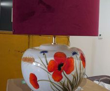 gorgeous hand painted french lamp
