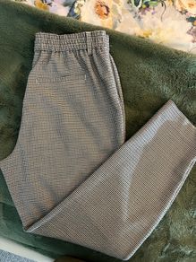 Object Tailored Trousers - Ankle Grazer Straight Leg Check - Size 38