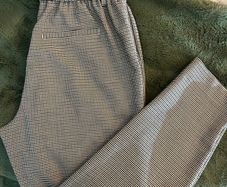 Object Tailored Trousers - Ankle Grazer Straight Leg Check - Size 38