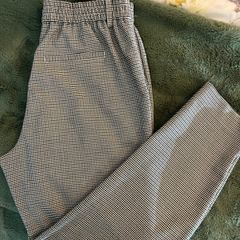 Object Tailored Trousers - Ankle Grazer Straight Leg Check - Size 38