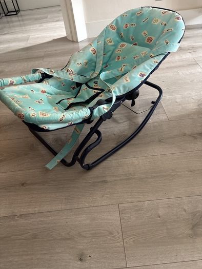 Mothercare Baby Bouncer Rocker - Light Blue Animal Print