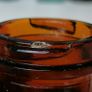 60 - Vintage 4oz Bovril Dark Brown Glass Embossed Letters Jar Image 7