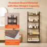 Metal Bookshelf, 5-Tier Tall Industrial Bookshelf, Rustic Display Vintage Storage Bookcase with Open Shelves, Freestanding Display Shelving Image 5