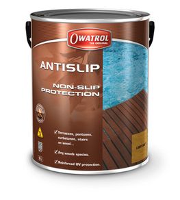 Owatrols Antislip wood protection polypropylene wax microbeads.