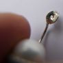 Vintage Black and White Pearl Sterling Silver 925 Earrings 3,5g Image 8