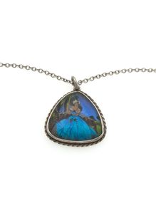 Vintage 925 Sterling Silver Real Butterfly Wing Necklace