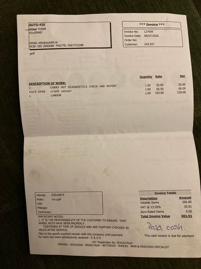 Volkswagen Golf Mk4 - NCT 1/27 - 1.4L Petrol