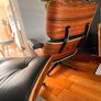 Replica Eames - Iconic Lounge Chair and Ottoman - Rosewood & Black Leather Image 7
