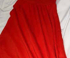 H&M bright red/orange smocked maxi