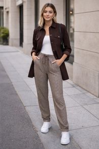 BRAND NEW Ladies Check Trousers: Size 10