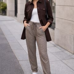 BRAND NEW Ladies Check Trousers: Size 10
