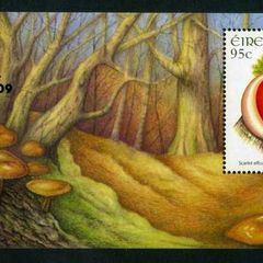 2009 Ireland Stampa Members Souvenir on Fungi Commemorative Stamp Minatare Sheet Overprinted for Stampa Mint Never Hinged (MNH)