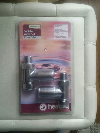 2 Radiator valve set chrome