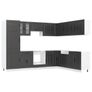 14 Piece Kitchen Cabinet Set Black Image 2