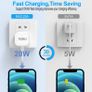 USB C Plug,20W Type C Fast Charger Plug and Cable for iPhone Charging Plug and Lead,Fast Charge for iPhone 14/14 Pro/13/13 Pro/12/12 Pro/11/SE/10/8/iPhone USB-C Adapter Plug UK and Lightning Wire Image 2