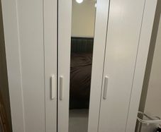 IKEA white wardrobe with full length mirror