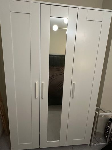 IKEA white wardrobe with full length mirror