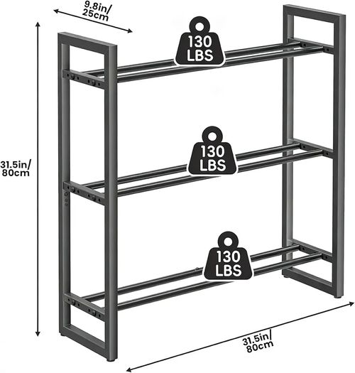 3 Tier Dumbbell Rack, Weight Rack for Home Gym, 360 lb Capacity