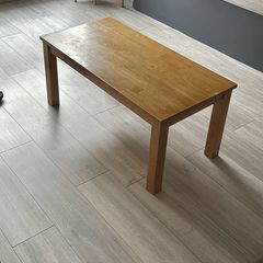 wooden rectangular coffee table