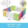 Baby Playpen Kids Activity Centre Safety Play Yard Home Indoor Outdoor New Pen (Multicolour, Classic Set 14 Panel) (Multicolour 14 Panel) Image 2