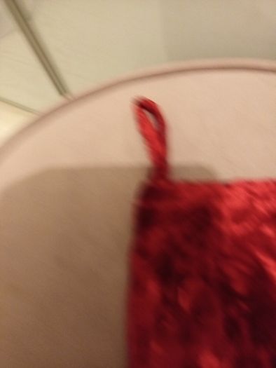 Beautiful bejewelled velour christmas stocking