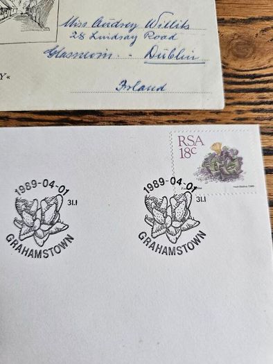 South Africa Unused Envelope and Stamp / Denmark Used Envelope and Stamps