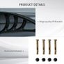 Door Canopy Awning Outdoor Window Rain Shelter Cover for Front/Back Door Porch Black 100 x 75cm Image 5