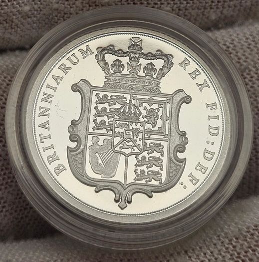 Gibraltar Silver Proof 2021 Pure Silver .999 Shield Sovereign in Original Holder