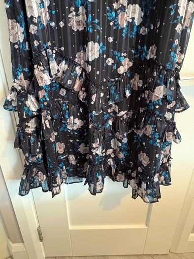 Monsoon Size 24 Navy Dress with Floral Print