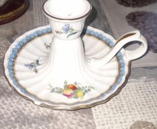 Vintage Spode Trapnell Sprays Handled Candle Holder Made of Fine Bone China in England