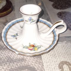 Vintage Spode Trapnell Sprays Handled Candle Holder Made of Fine Bone China in England