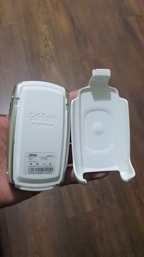 GolfBuddy Platinum GPS navigator featuring a touchscreen interface