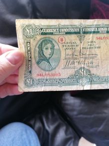 1941 Lady Lavery One Pound Banknote