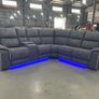 Hannan Corner Grey Fabric Recliner Sofa Image 3