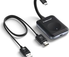 USB C Wireless HDMI Transmitter and Receiver, Lemorele 50M 5G USB-C HDMI Wireless USBC for Mac Book/Laptop/i.Phone 15/Camera to Monitor, Projector, TV