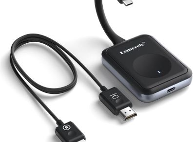 USB C Wireless HDMI Transmitter and Receiver, Lemorele 50M 5G USB-C HDMI Wireless USBC for Mac Book/Laptop/i.Phone 15/Camera to Monitor, Projector, TV
