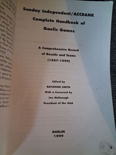 Complete, Handbook of Gaelic Games / 1887 - 1999