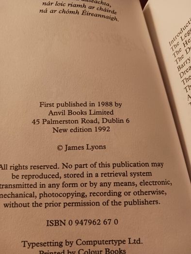 Legends of Cork / T. Crofton Croker & James Lyons/ 1992