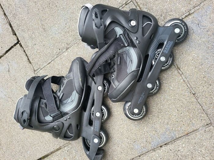 rollerblades and ice skates