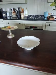 Vintage ceramic fruit bowl colander