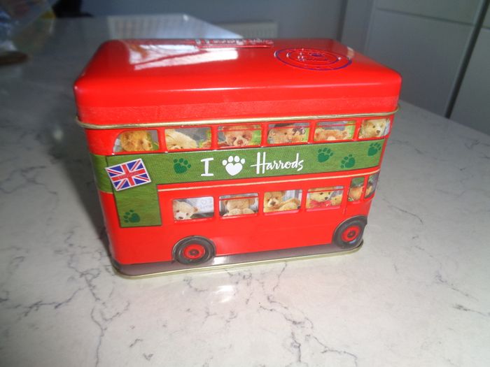 "Harrods" London Bus Metal Money Box for Sale