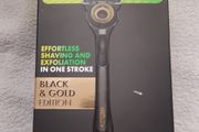 Gillette Labs Razor with Exfoliating Bar &amp; Magnetic Stand Black and Gold Edition