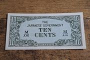 Japan, 10 Cents banknote, 1942, Occupation of Malaya, uncirculated - free standard postage