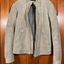 H&M Biker Imitation Suede Mens Jacket Size Small Padded Shoulders Image 4