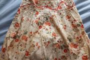 Summer floral knee length skirt