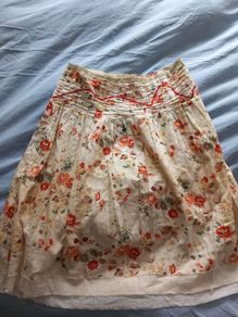 Summer floral knee length skirt