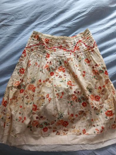 Summer floral knee length skirt